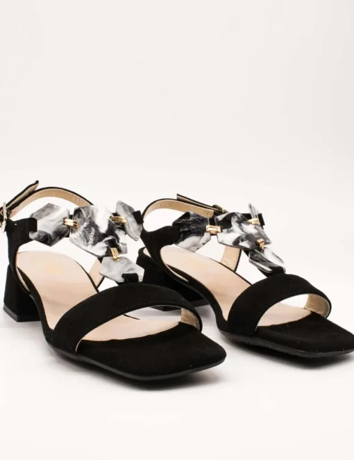 Sandalia Kess 23034 Ante Negro de Mujer