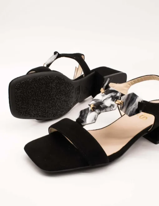 Sandalia Kess 23034 Ante Negro de Mujer