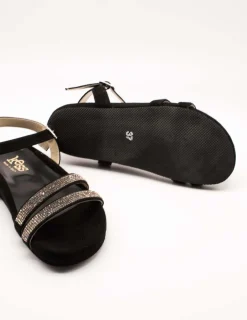Sandalia Kess 23347 Ante Negro de Mujer