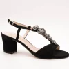 Sandalia Kess 16434 negro ante piedras de mujer