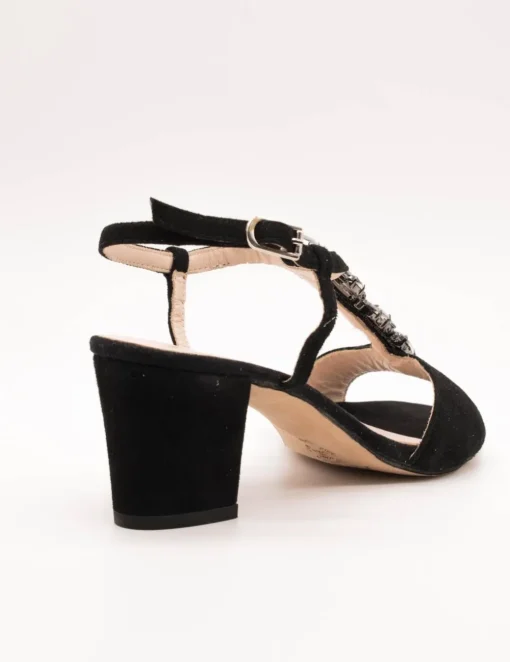 Sandalia Kess 16434 negro ante piedras de mujer