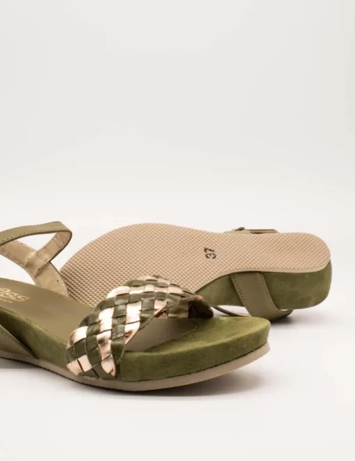 Sandalia Kess 23266 Trenzado Mixto Olive de Mujer