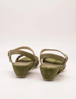 Sandalia Kess 23266 Trenzado Mixto Olive de Mujer