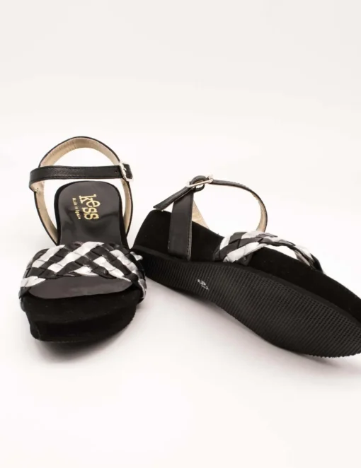Sandalia Kess 23266 Trenzado Mixto Negro de Mujer