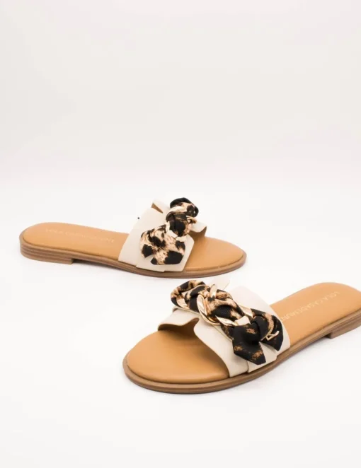 Sandalia Lola Casademunt 2405016-105 Crudo-Marrón de Mujer