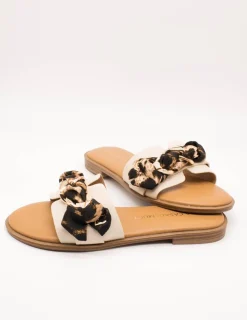 Sandalia Lola Casademunt 2405016-105 Crudo-Marrón de Mujer