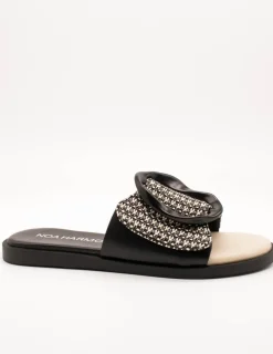 Sandalia Noa Harmon 9661 Gea Negro-Blanco de Mujer
