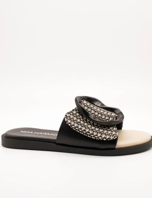 Sandalia Noa Harmon 9661 Gea Negro-Blanco de Mujer