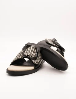 Sandalia Noa Harmon 9661 Gea Negro-Blanco de Mujer