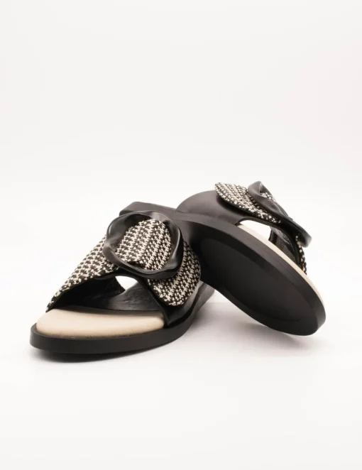 Sandalia Noa Harmon 9661 Gea Negro-Blanco de Mujer