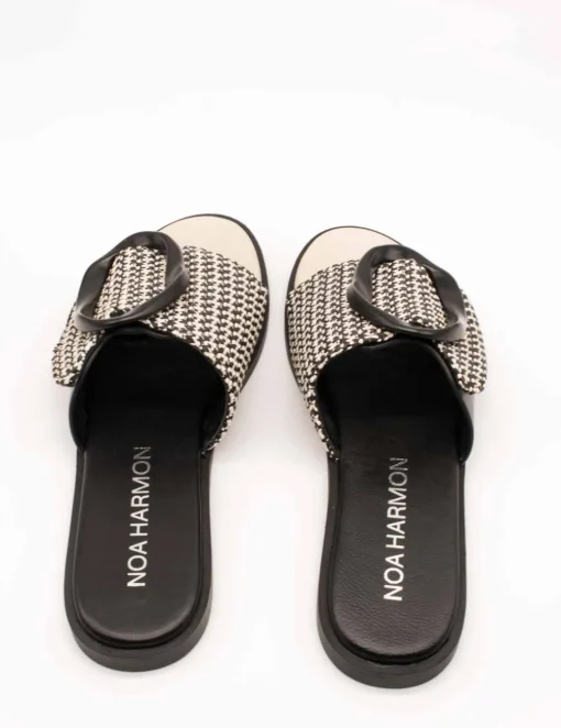 Sandalia Noa Harmon 9661 Gea Negro-Blanco de Mujer