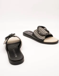 Sandalia Noa Harmon 9661 Gea Negro-Blanco de Mujer