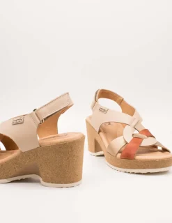 Sandalia Pikolinos W3B-1518CPC1 Arenales Marfil de Mujer