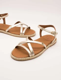 Sandalia Popa Cubagua Laminado Oro Galaxy de Mujer