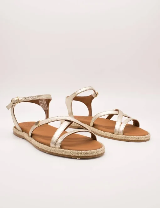 Sandalia Popa Cubagua Laminado Oro Galaxy de Mujer