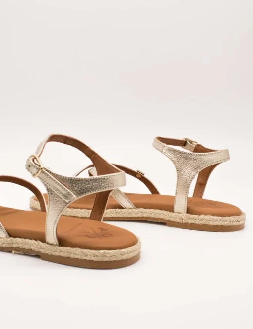 Sandalia Popa Cubagua Laminado Oro Galaxy de Mujer