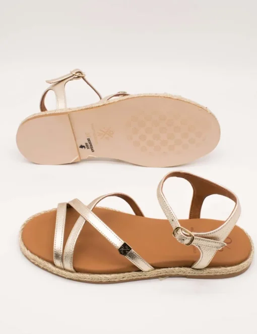 Sandalia Popa Cubagua Laminado Oro Galaxy de Mujer