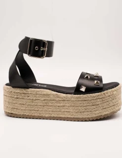 Sandalia Tiziana 322 Silk Negro Piramide de Mujer
