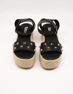 Sandalia Tiziana 322 Silk Negro Piramide de Mujer