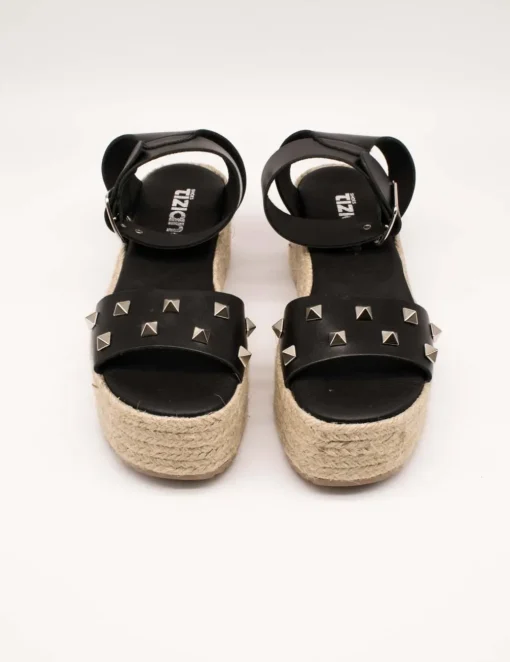 Sandalia Tiziana 322 Silk Negro Piramide de Mujer
