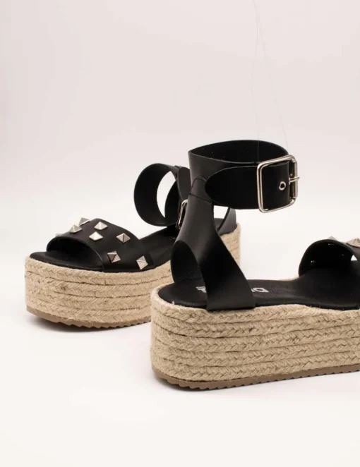 Sandalia Tiziana 322 Silk Negro Piramide de Mujer