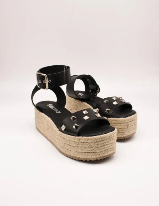 Sandalia Tiziana 322 Silk Negro Piramide de Mujer