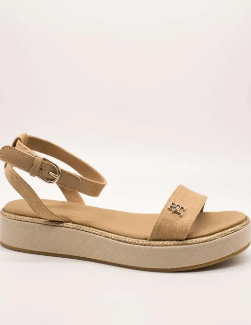 Sandalia Tommy Hilfiger FW08051-0HD Classic Khaki de Mujer