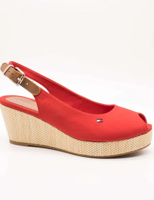 Sandalia Tommy Hilfiger FW04788-XND Fierce Red de Mujer