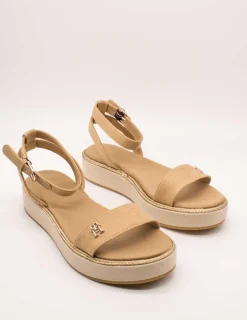 Sandalia Tommy Hilfiger FW08051-0HD Classic Khaki de Mujer