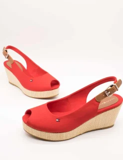 Sandalia Tommy Hilfiger FW04788-XND Fierce Red de Mujer