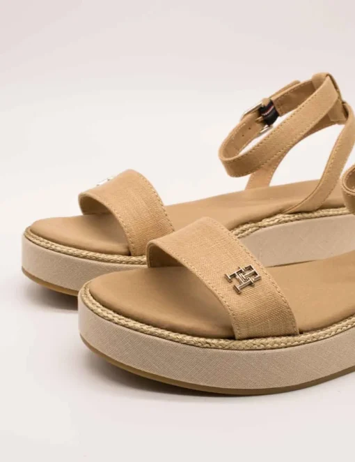 Sandalia Tommy Hilfiger FW08051-0HD Classic Khaki de Mujer