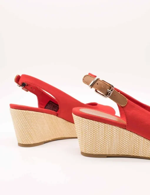 Sandalia Tommy Hilfiger FW04788-XND Fierce Red de Mujer
