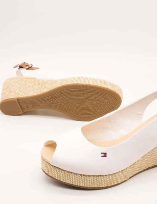 Sandalia Tommy Hilfiger FW04788-YBL Ecru de Mujer