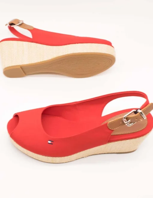 Sandalia Tommy Hilfiger FW04788-XND Fierce Red de Mujer