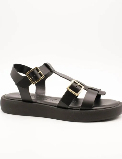 Sandalia Wonders AB-1012 Combi Negro de Mujer