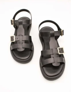 Sandalia Wonders AB-1012 Combi Negro de Mujer