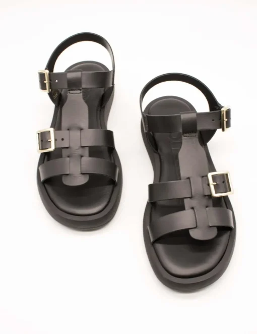 Sandalia Wonders AB-1012 Combi Negro de Mujer
