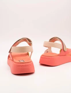 Sandalia Wonders C-6543 Combi Coral-Cyber de Mujer