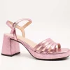 Sandalia Wonders G-6801 Laminato Blush de Mujer