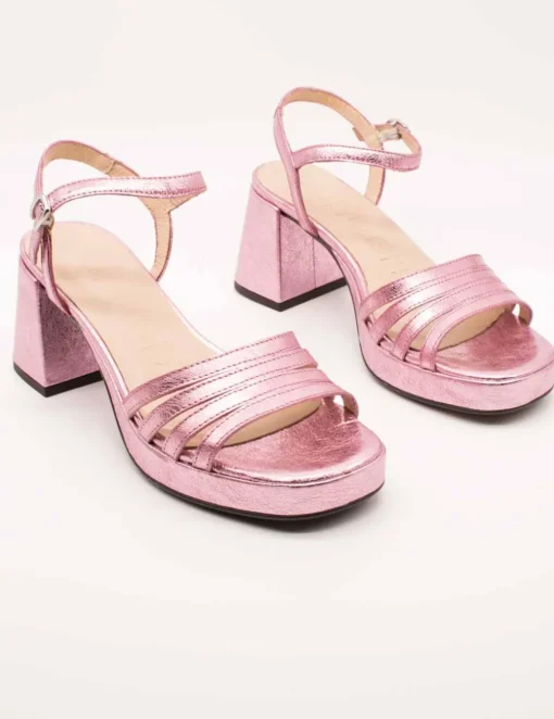 Sandalia Wonders G-6801 Laminato Blush de Mujer