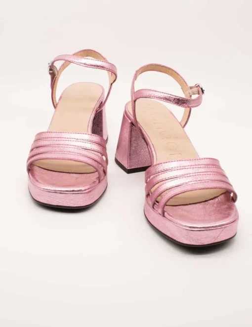 Sandalia Wonders G-6801 Laminato Blush de Mujer