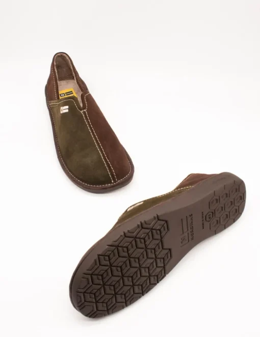 Zapatilla Nordikas 2134 Afelpado Kaki de Hombre