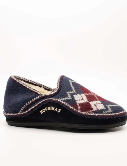 Zapatilla Nordikas 3002 Rombos Marino de Hombre