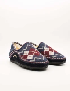 Zapatilla Nordikas 3002 Rombos Marino de Hombre