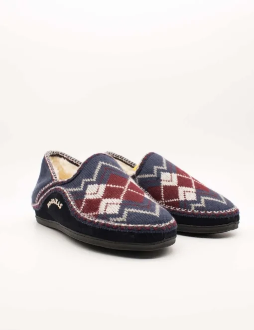 Zapatilla Nordikas 3002 Rombos Marino de Hombre