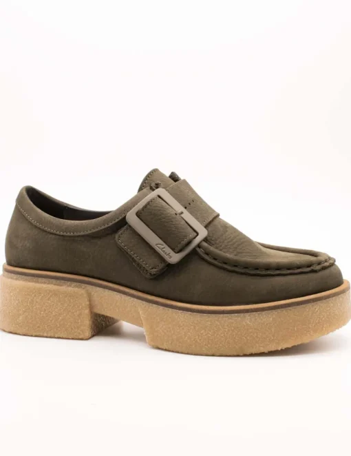 Zapato Clarks 26178679 Linoso Monk Dark Green de Mujer