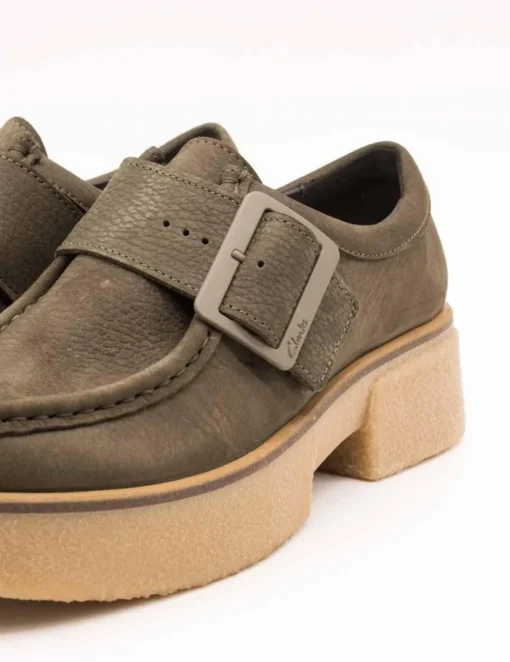 Zapato Clarks 26178679 Linoso Monk Dark Green de Mujer
