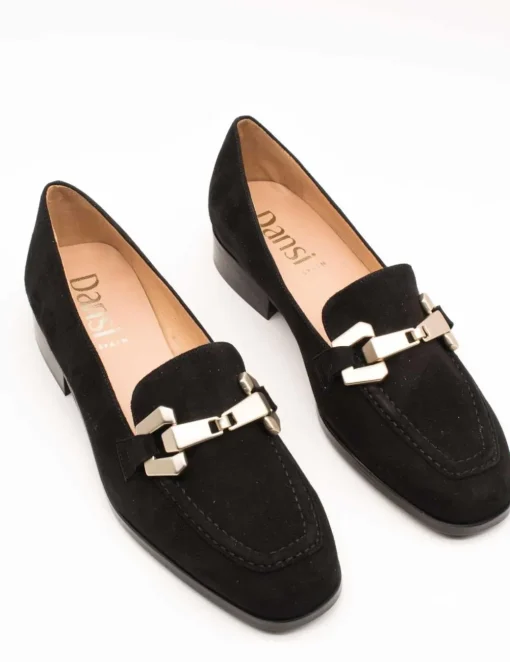Zapato Dansi 5741 Ante Negro de Mujer