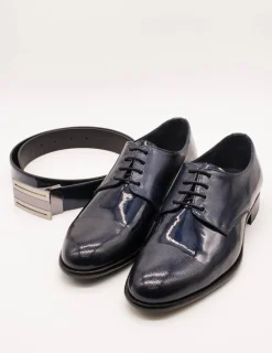 Zapato Donattelli 10944 Bronx marino placado de hombre.