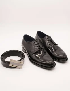 Zapato Donattelli 10944 Bronx negro placado de hombre.